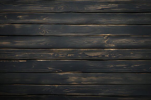 A Black Wood Planks with Gold Streaks: Elevate Your Creative Projects