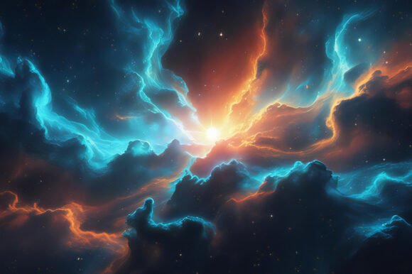 A Blue and Orange Clouds Background: Elevate Your Creative Projects