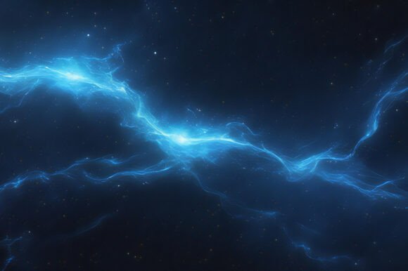 A Blue Lightning in Space
