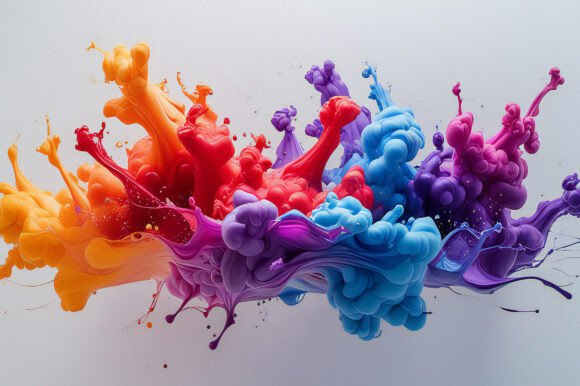 A Colorful Paint Splashing in a Cloud: A Strategic Design Element for Creative Projects
