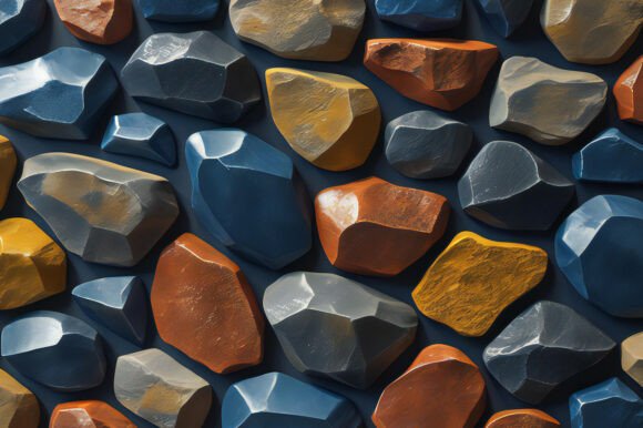 A Group of Colorful Rocks Background: A Versatile Design Asset