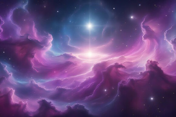 A Purple Clouds and a Bright Star