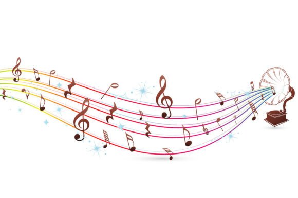 Abstract Music Notes Sound Waves: A Creative Tool for Designers and Businesses