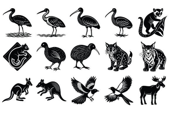 Animals Silhouette Vector -Vol 16: A Versatile Resource for Designers and Creators