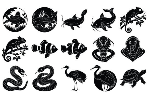 Animals Silhouette Vector -Vol 4