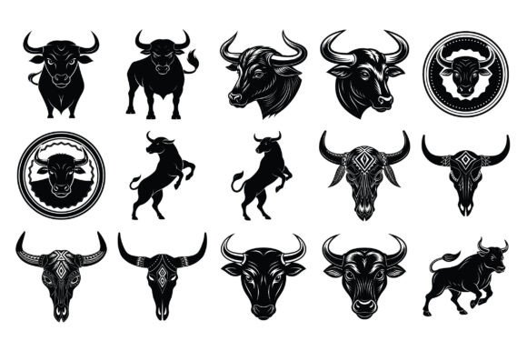 Bull Vector Silhouette Vector