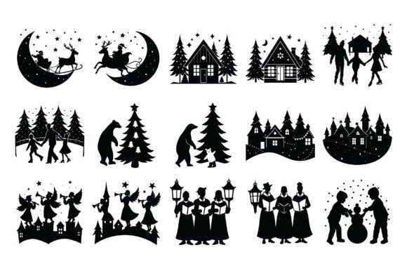 Christmas Silhouette Vector -Vol 2