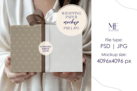 Enhance Your Creative Projects with Wrapping Paper Mockup and Gift Wrap Mockup