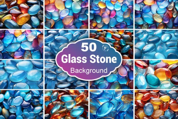 Glass Stones Background: A Luminous Addition to Creative Projects