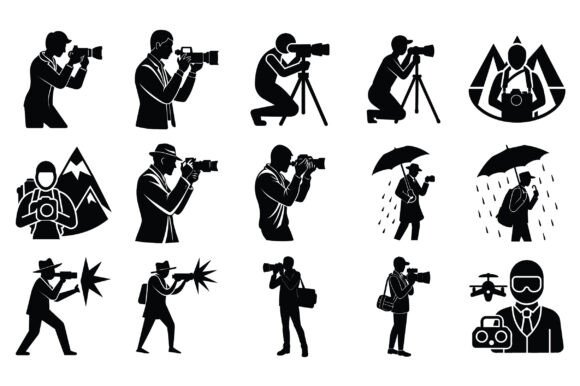 Photographer Silhouette Vector