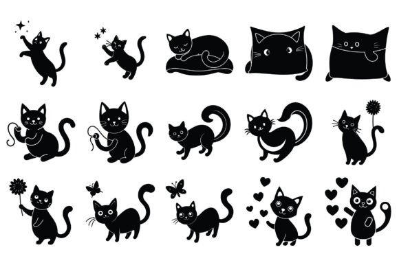 Playful Kawaii Cat Vector -Vol 2