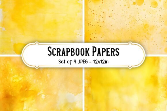 Printable Sunny Yellow Scrapbook Papers